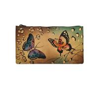 Anuschka Anna by Handpainted Leather Organizer Wallet,Animal Butterfly Wallet Size: One Size