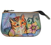 Anuschka Hand Painted Medium Coin Purse Cats In Wonderland Wallet, Ctw-Cats In Wonderland, One Size