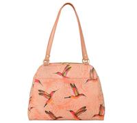 Anuschka Women Original Leather Hand-Painted Satchel, Tooled Birds Peach, One Size