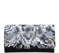 Anuschka Women’s Original Hand-Painted Genuine Leather RFID Blocking Accordion Flap Wallet - Cleopatra's Leopard