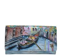Anuschka Women’s Original Hand-Painted Genuine Leather RFID Blocking Accordion Flap Wallet - Venetian Story