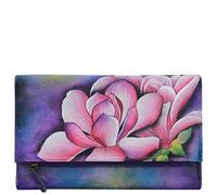Anuschka Womens 1136 Hand Painted Leather Women's Three Fold Clutch One Size