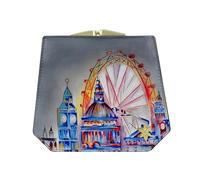 Anuschka Women's Hand-Painted Genuine Leather Two-Fold French Wallet - Royal City London