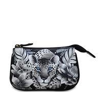 Anuschka Women's Leather Coin Purse - Genuine Soft Leather - Hand-Painted Original Art, cleopatras Leopard, Standard Size, Medium Coin Purse 1107