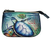 Anuschka Women's Medium Coin Purse Ot, Ocean Treasures, 3.5”x 5” x 0.5”