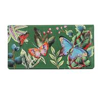 Anuschka Women's Original Hand-Painted Genuine Leather Checkbook Cover - Dancing Leaves