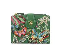 Anuschka Women's Original Hand-Painted Genuine Leather Two Fold Organiser Wallet - Dancing Leaves