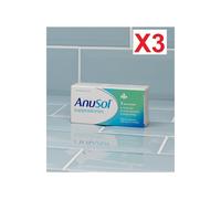 Anusol Suppositories TreatmentHaemorrhoids ShrinksPiles 3 Way Action-24 Pack X 3