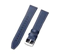 ANUTRDE 20mm Universal Straps Leather Watchband Compatible with Huawei Watch Quick Release Bracelets Cowhide Calfskin Sport Wristband Belt(Blue)