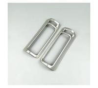 ANUTRDE Car B Pillar Air Conditioning Outlet Frame Decoration Sticker Trim Compatible with Audi A6 C6 C7 2009-2018 Carbon Fiber Color Styling(Silver)