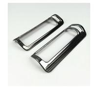 ANUTRDE Car B Pillar Air Conditioning Outlet Frame Decoration Sticker Trim Compatible with Audi A6 C6 C7 2009-2018 Carbon Fiber Color Styling(Noir)