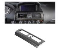 ANUTRDE Compatible with 6 Series E63 E64 2004-2009 ABS Car Central Console CD Panel AC Air Outlet Cover Trim Sticker Car Accessories(Carbon Fiber Texture)