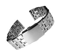 ANUTRDE Stainless Steel Watch Band Universal Strap Folding Buckle Compatible with Women Bracelet Strap18mm 20mm 22mm Watch Belt Accessories(Silver,18mm)