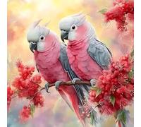 Anuver Diamond Painting Kits for Adults Parrot, 5D Round Diamond Art Kits for Beginners, DIY Full Drill Crystal Gem Painting Kits for Home Wall Decor 12x12Inch, Bird
