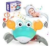 Anveltech Baby Walking Crab, 1 Year Old Children's Toys, With Sound and Speed Adjustment Switch, USB Rechargeable, Gifts for Children from 6 Months to 5 Years (Greem)