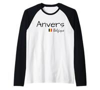 Anvers Belgique, Belgium Flag, Belgium Travel, Antwerp Raglan Baseball Tee