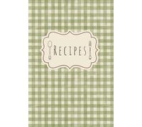 ANVIE Recipe Book A5 - Recipes- 100 Fill Out Pages, DIY Cooking Baking, Vintage Kitchen Green, Soft Cover