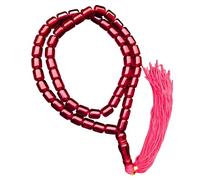 ANVIKA Energized Spiritual Kerwa Stone Mala Resin Necklace Fashionable Attractive Look Unisex Maroon Red Bead Necklace|Religion Jap Crystal