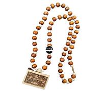 ANVIKA Sandalwood Tulsi kanthi Mala with Shri SitaRam Bhaktmal Locket |Handmade Tulsi Beads Mala Wood…