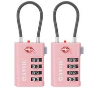 Anvil 4 Digit Luggage Locks, TSA Locks for Luggage, Advanced TSA008 core, Alert Indicator for Your Travel Lock, Suitcase Lock. (2, Pink)