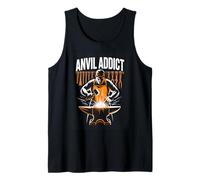 Anvil Addict Blacksmith Hammer Forge Metalwork Tank Top