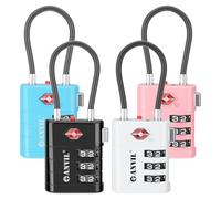 ANVIL Luggage Locks - TSA Approved, Advanced TSA008 Core, Alert Indicator. Great Suitcase, Backpack, Gym & Travel Lock. (4 Colors)