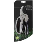 Anvil Pruning Secateurs - Black - Features a Finger Guard with Rubberised Anti Slip Handle - Perfect for Pruning Areas Such as Rose Bushes - Rust Resistant