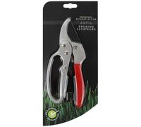 Anvil Pruning Secateurs - Red - Features a Finger Guard with Rubberised Anti Slip Handle - Perfect for Pruning Areas Such as Rose Bushes - Rust Resistant