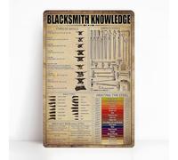 Anvils for Blacksmithing Knowledge Tin Sign Blacksmith Forge Metal Tin Signs The Smith's Tool Poster Blacksmith Anvil Sign Plaque 8x12 Inches