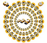 Anvin 180pcs Tiny Wooden Bees Embellishments Self-Adhesive Bumblebee Decorations Painted Flat-Back Wooden Bumble Bees for Baby Shower DIY Projects Party Craft Scrapbooking(3 Sizes)