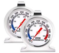 Anvin Oven Thermometers Large Dial Oven Grill Monitoring Cooking Thermometer with Dual-Scale 50-300°C/100-600°F for BBQ Baking, Hooks or Stands Alone Thermometers Durable Steel (Pack of 2)