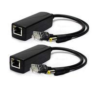 ANVISION 2-Pack 12V PoE Splitter, IEEE 802.3af Compliant, for IP Camera, AP Voip Phone and more