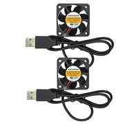 ANVISION 2-Pack 40mm x 10mm 4010 Dual Ball Bearing DC 5V USB Brushless Cooling Fan, YDM4010B05