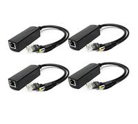 ANVISION 4-Pack 12V PoE Splitter, IEEE 802.3af Compliant, for IP Camera AP Voip Phone and more