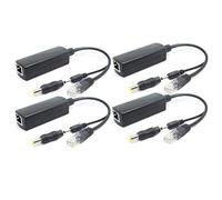 ANVISION 4-Pack 5V PoE Splitter, 48V to 5V 2.4A, Plug 3.5mm x 1.35mm, 5.5mm x 2.1mm Connector, IEEE 802.3af Compliant, for IP Camera and More