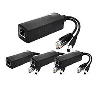 ANVISION 4-Pack PoE Splitter, DC 12V Output, IEEE 802.3af Compliant, for Non-PoE IP Camera AP Router Voip Phone, AV-PS12