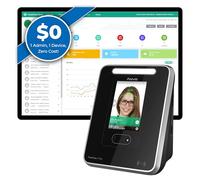 ANVIZ Time Clocks for Employees Small Business - CX7 Biometric Clock in and Out Machine - Face + RFID + Pin Punching in one, Support Door Access, with Professional Cloud Software (0 Monthly Fee)