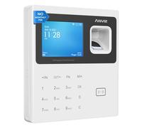 ANVIZ Time Clocks for Employees Small Business - Forever Free Cloud Software - CX2 Fingerprint Biometric Clock in and Out Attendance Machine, White