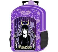 Anw Performance Kids Character Deluxe Trolley Backpack with Wheels - Lightweight Rolling School Bag for Boys & Girls, Durable Travel & School Suitcase Backpack for Toddler (Deluxe Wednesday)