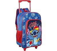 Anw Performance Kids Character Deluxe Trolley Backpack with Wheels - Lightweight Rolling School Bag for Boys & Girls, Durable Travel & School Suitcase Backpack for Toddler (Deluxe Lilo & Stitch Boys)
