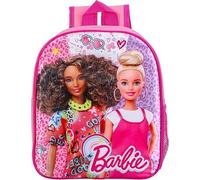 Anw Performance Kids Character Standard Backpack - Lightweight School Bag for Boys & Girls, Durable Polyester, Practical Compartments, Adjustable Shoulder Straps (Standard Barbie & Christie)