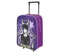 Anw Performance Kids Characters Trolley Backpack | School Rolling Bag for Boys & Girls with Adjustable Handle & Smooth Wheels | Cartoon Character Trolley Bag Standard (Standard Wednesday)