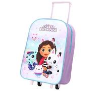 Anw Performance Kids Characters Trolley Backpack | School Rolling Bag for Boys & Girls with Adjustable Handle & Smooth Wheels | Cartoon Character Trolley Bag Standard (Standard Gabby Doll House)