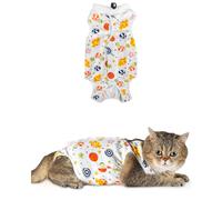 ANWA Cat Recovery Suit - Breathable Cat Onesie for Cats After Surgery