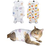 ANWA Cat Recovery Suit Breathable Cat Surgery Jumpsuit for Abdominal Wounds