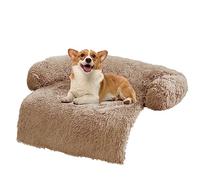 ANWA Soft Plush Dog Sofa Bed - Furniture Protector Cover Mat, Washable Couch Cushion 95x95x16cm