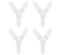 Anwangda Aquarium Air Pump Connectors, 4Pcs Y-Shaped Airline Tubing Connector, Anti-Shedding Air Hose Splitter, 3 Way Oxygen Tubing Connectors Fitting for Fish Tank Pond