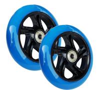ANWEALTH 2-Pack Scooter Replacement Wheels 125mm 5inch Scooter Wheels with Bearings ABEC-9 for Kick Scooter Wheel Chair (Blue)