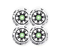 ANWEALTH Inline Skate Replacement Wheels Outdoor & Indoor 4/6 Pack 85A 100MM/110MM Inline Skate Wheels with Bearings Roller Skate Wheel Replacement,White,110mm*4