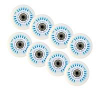 ANWEALTH Inline Skate Replacement Wheels Outdoor & Indoor 8-Pack LED Inline Skate Wheels 90A Freestyle Brake Wheels with Bearings Core Replacement Light Up Pulley,C,100mm